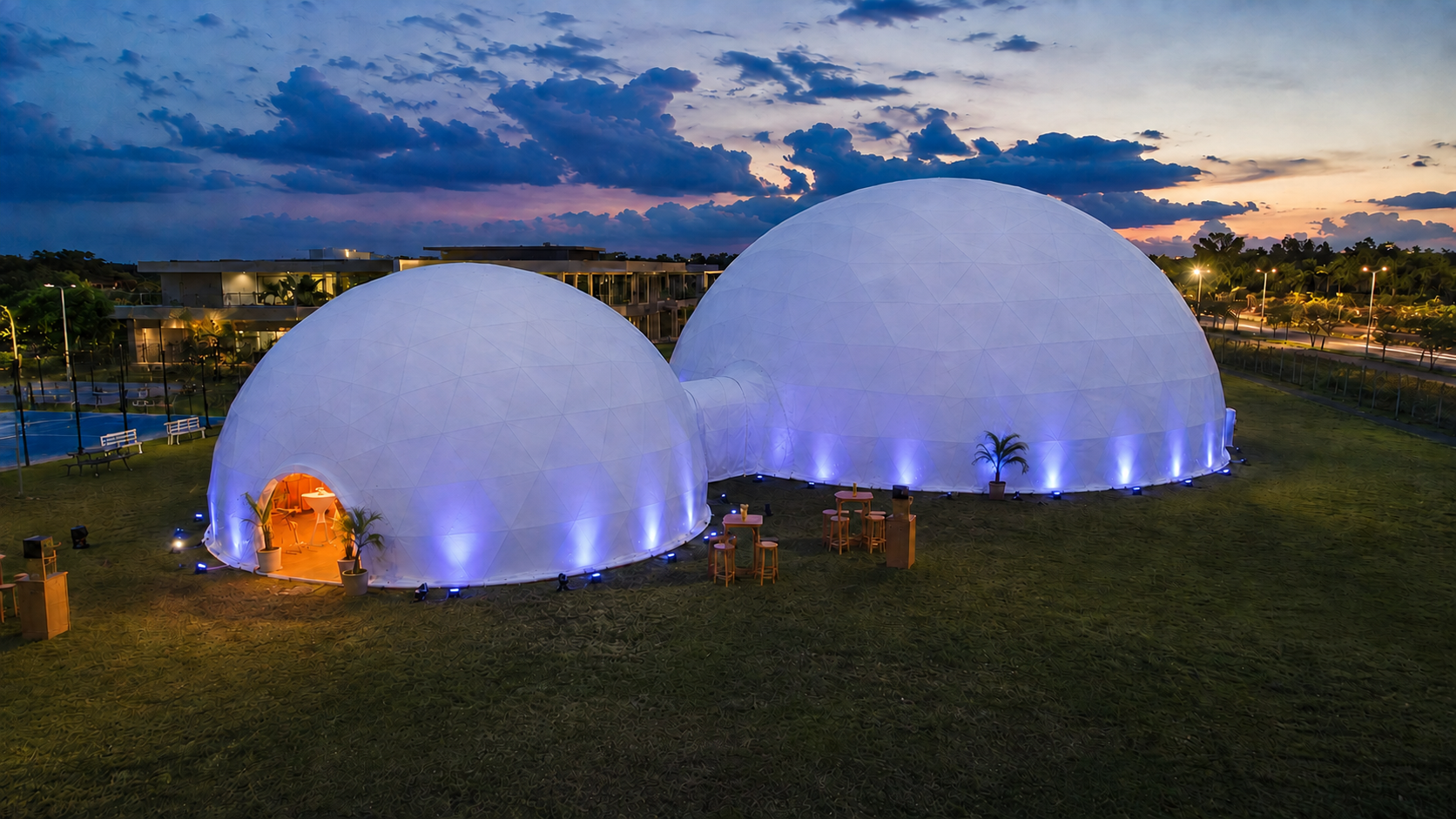 Connected event domes for corporate event venue hire in Mauritius at SPARC
