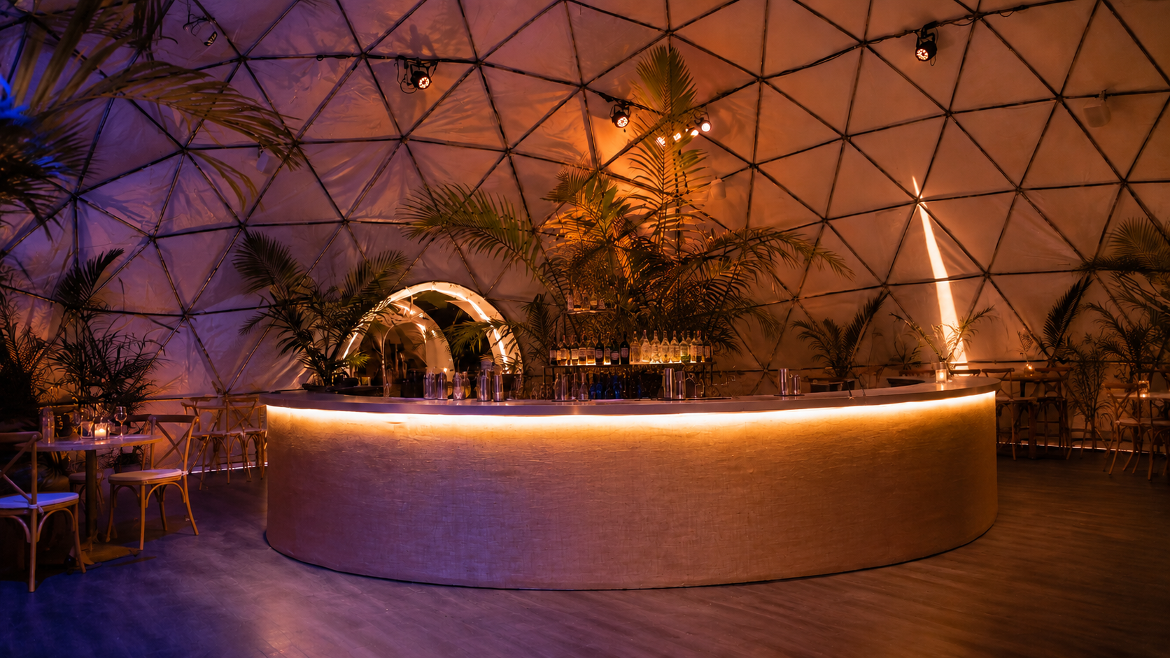 Private event venue Mauritius reception dome bar at SPARC Cascavelle