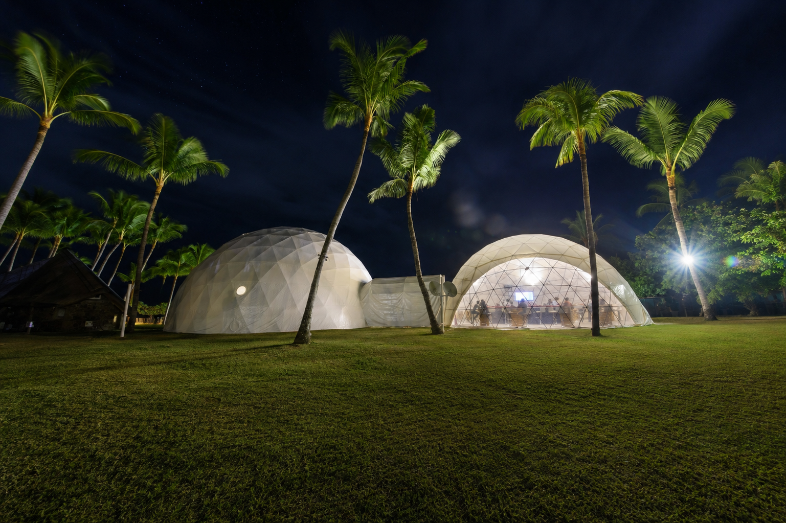 Connected event domes at SPARC Cascavelle for corporate events in Mauritius