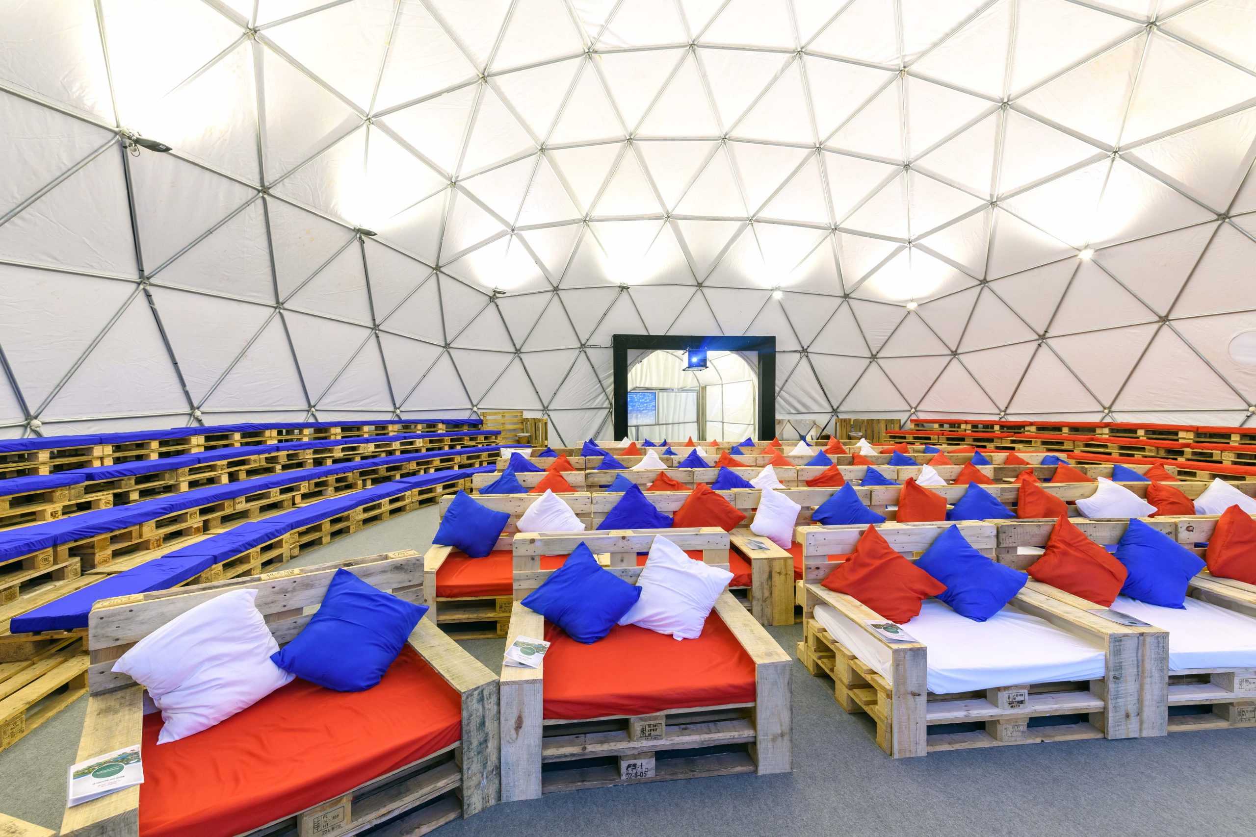 IPG event dome venue illuminated for an event at SPARC Cascavelle