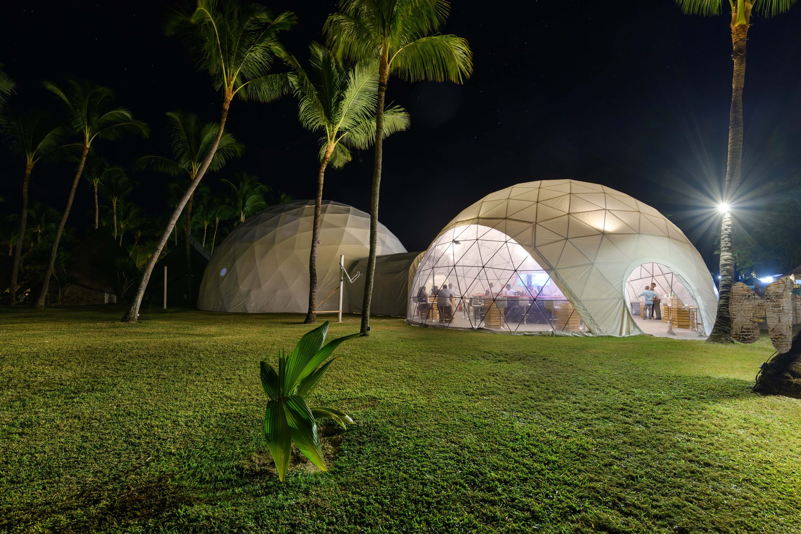 Connected event domes at SPARC Cascavelle for events in Mauritius